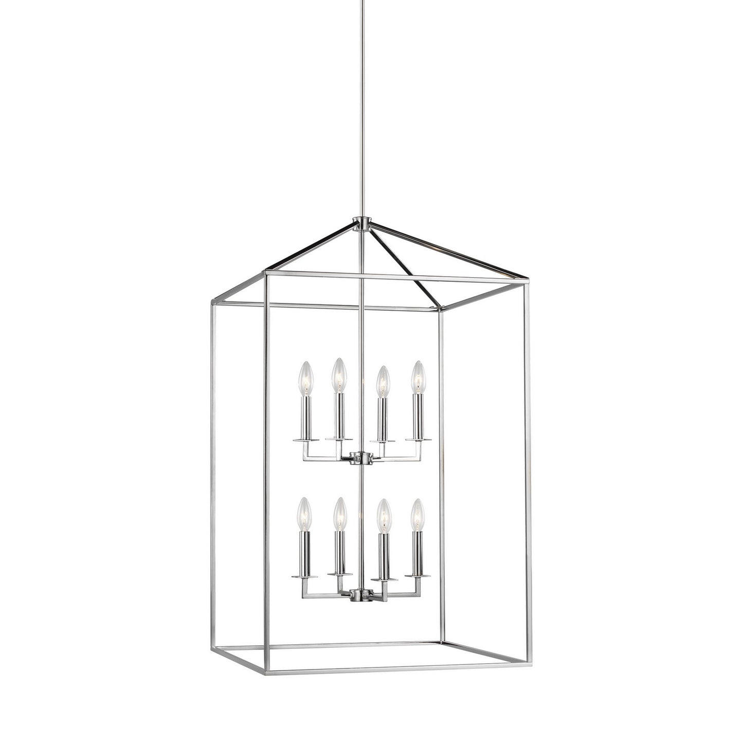 Generation Lighting - 5315008-05 - Eight Light Hall / Foyer Pendant - Perryton - Chrome