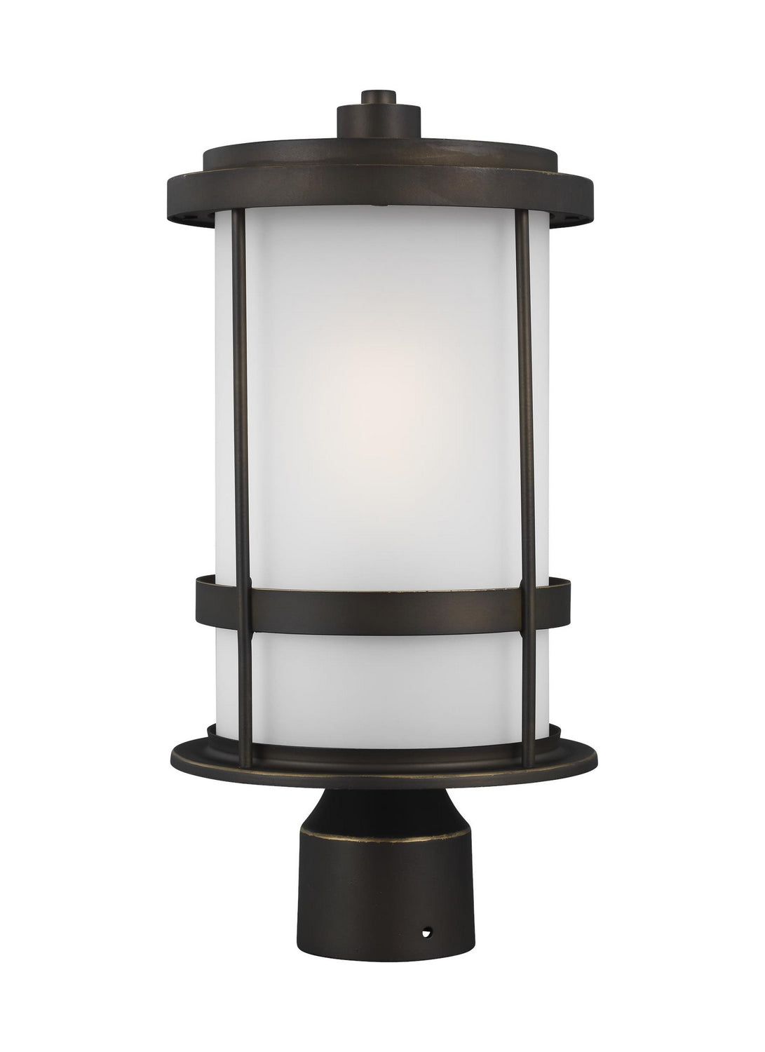 Wilburn One Light Outdoor Post Lantern in Antique Bronze
