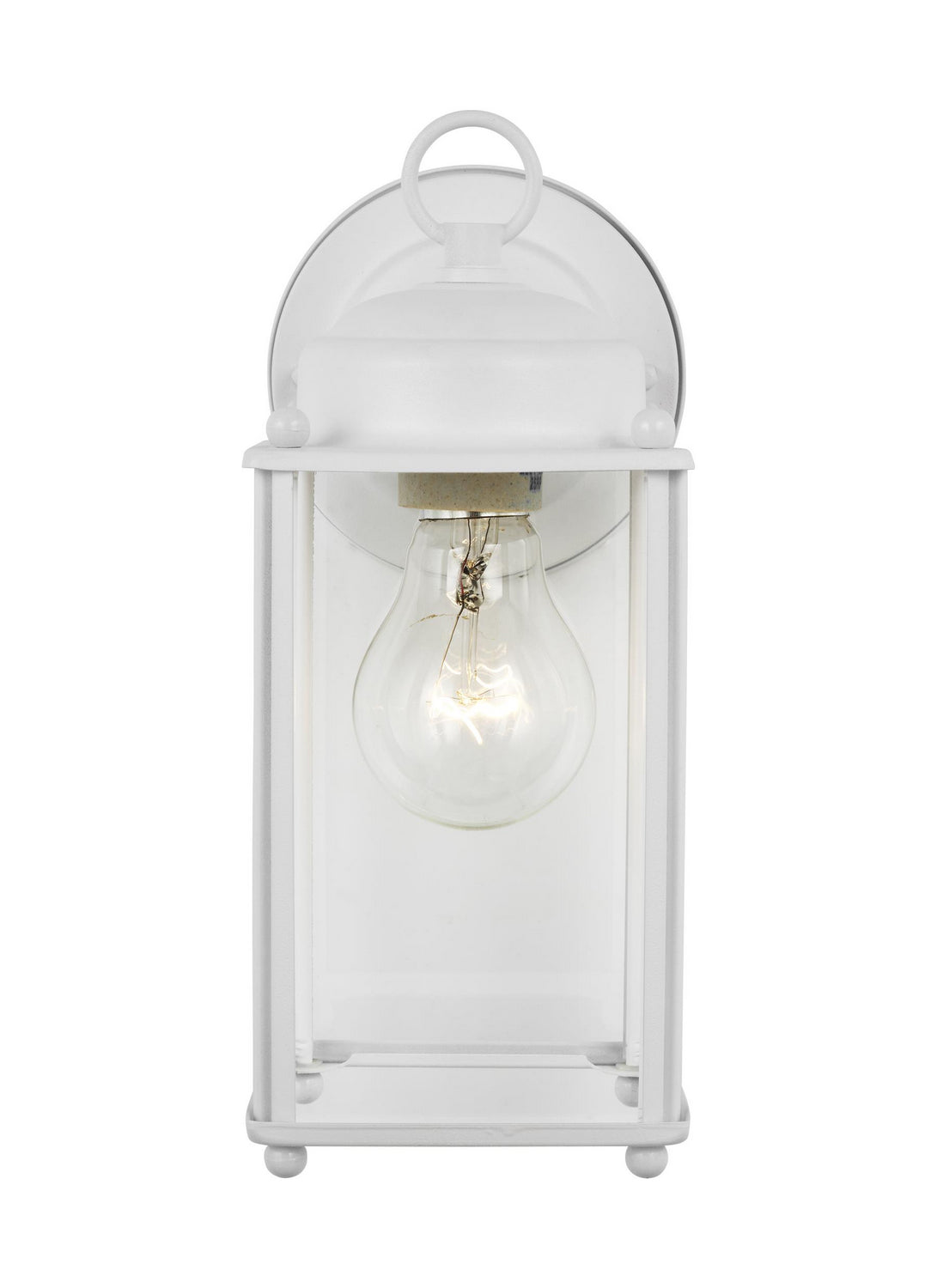 New Castle One Light Outdoor Wall Lantern in White