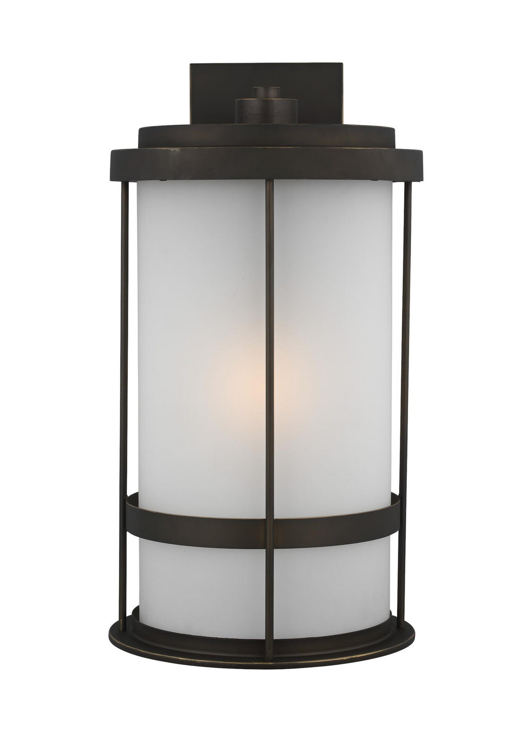 Wilburn One Light Outdoor Wall Lantern in Antique Bronze