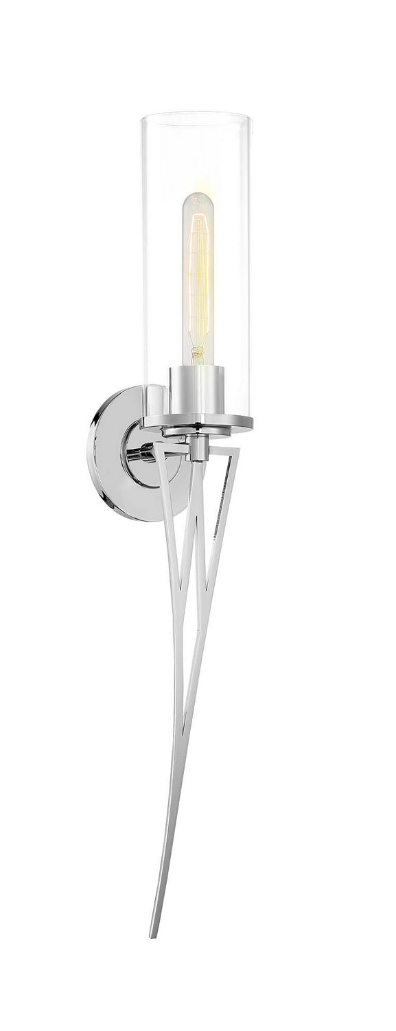Regal Terrace One Light Wall Sconce in Polished Nickel