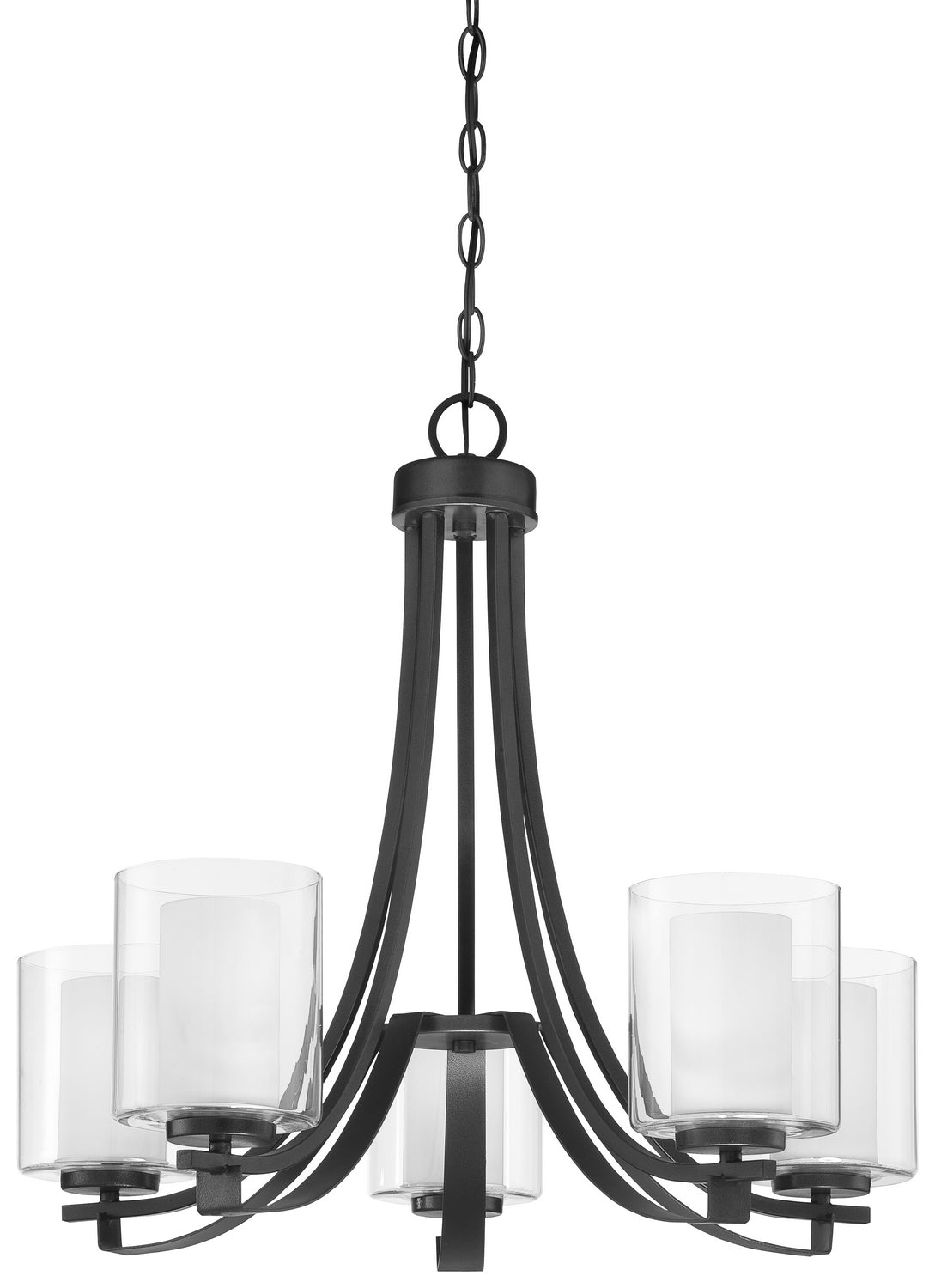 Parsons Studio Five Light Chandelier in Sand Coal