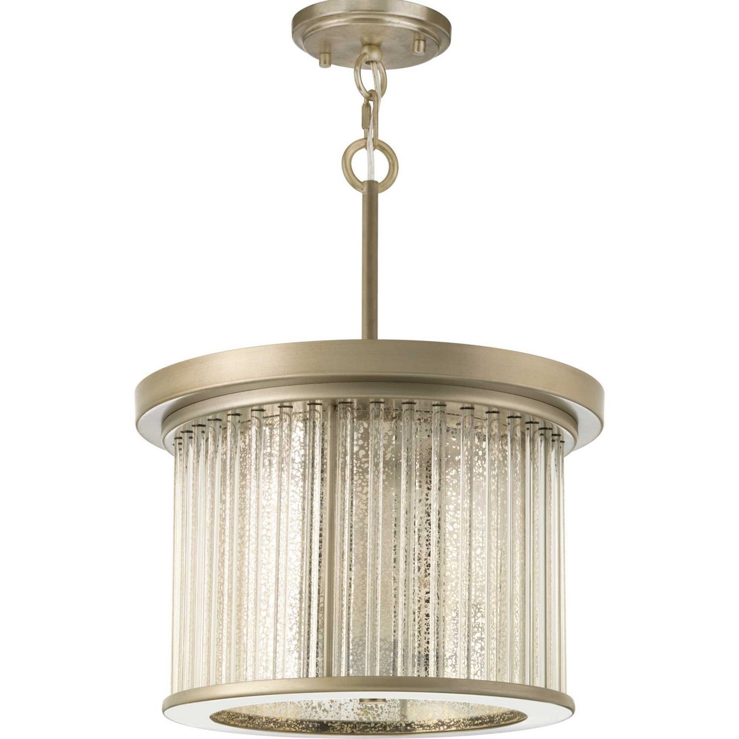 Point Dume-Sequit Point Three Light Semi Flush Mount in Antique Nickel