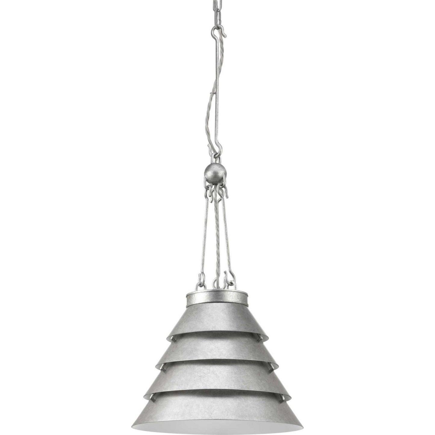 Point Dume-Surfrider One Light Pendant in Galvanized Finish