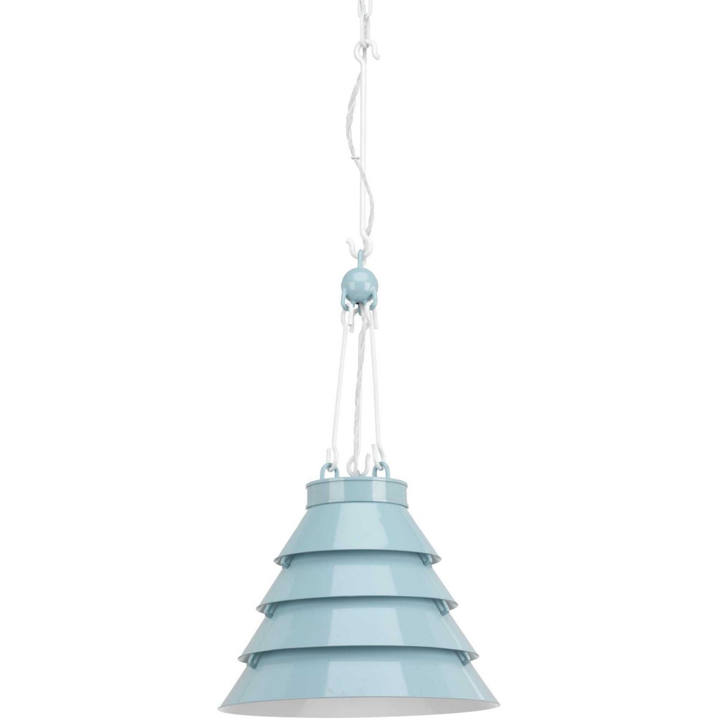 Point Dume-Surfrider One Light Pendant in Matte Blue Enamel