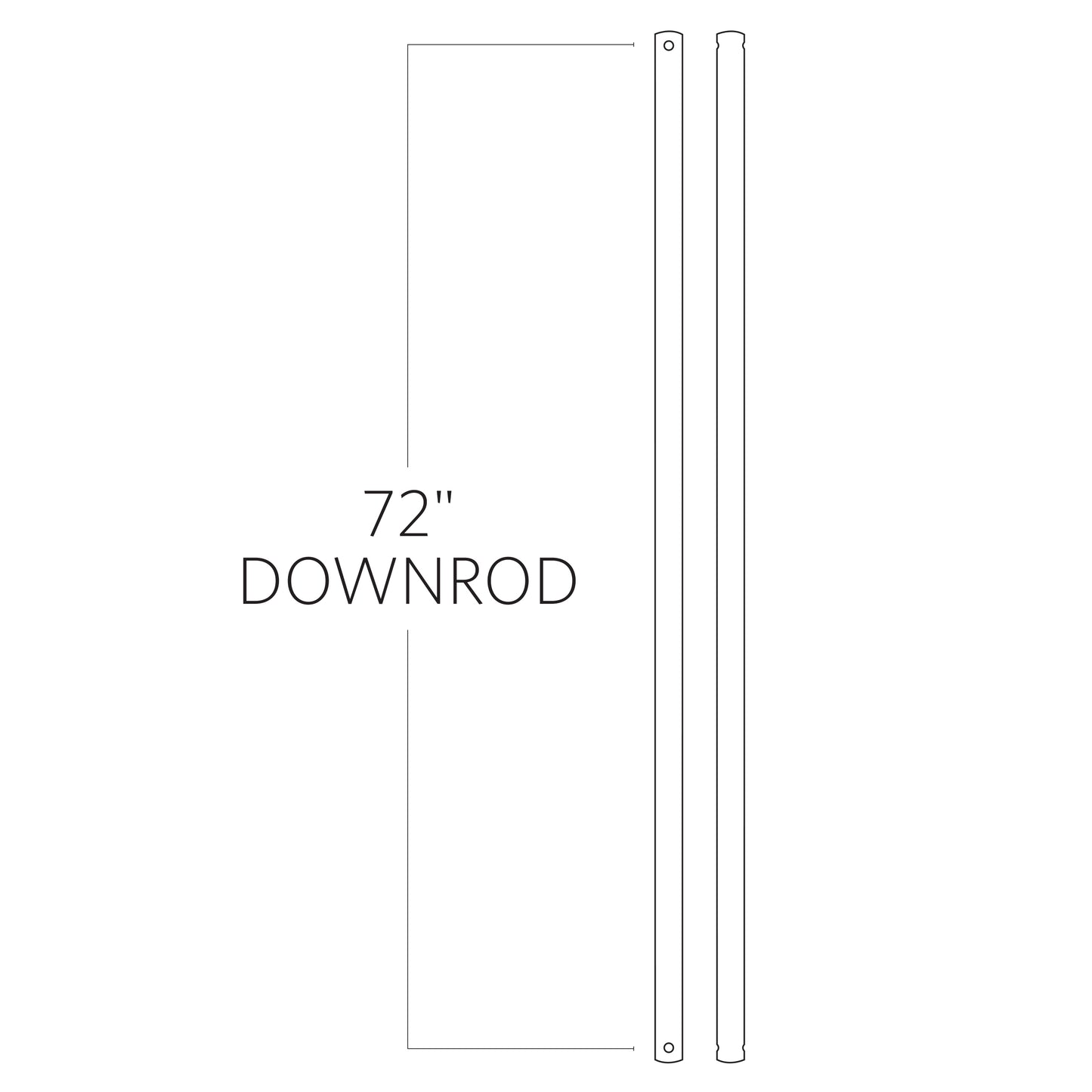 Universal Downrod in Chrome