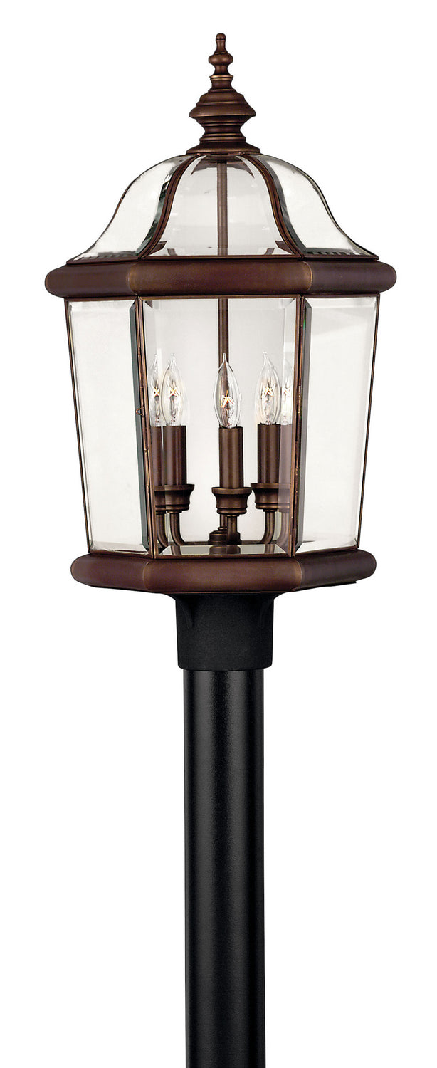Augusta LED Post Top or Pier Mount Lantern in Copper Bronze