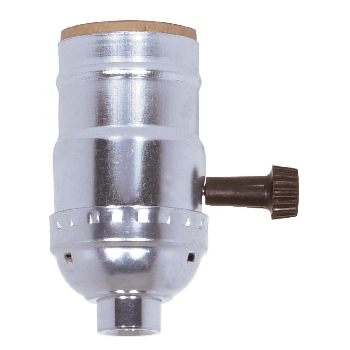 (4-Pack) 3 Terminal (2 Circuit) Turn Knob Socket With Removable Knobs in Nickel