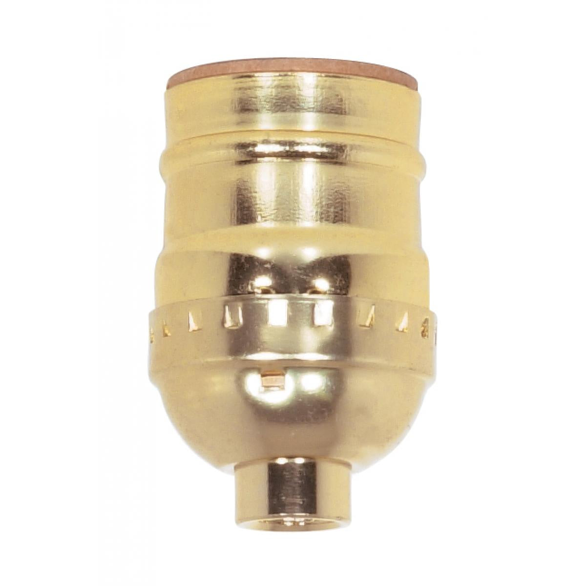 Satco - 80-1010 - Short Keyless Socket - Brite Gilt