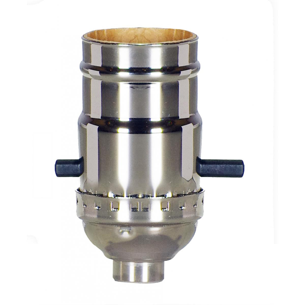 On-Off Push Thru Socket in Polished Nickel