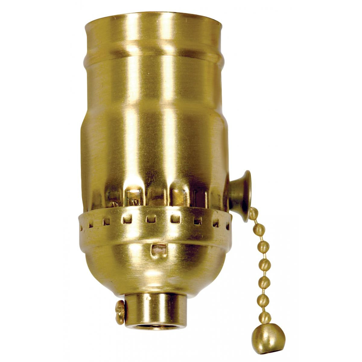 On-Off Pull Chain Socket in Polished Brass