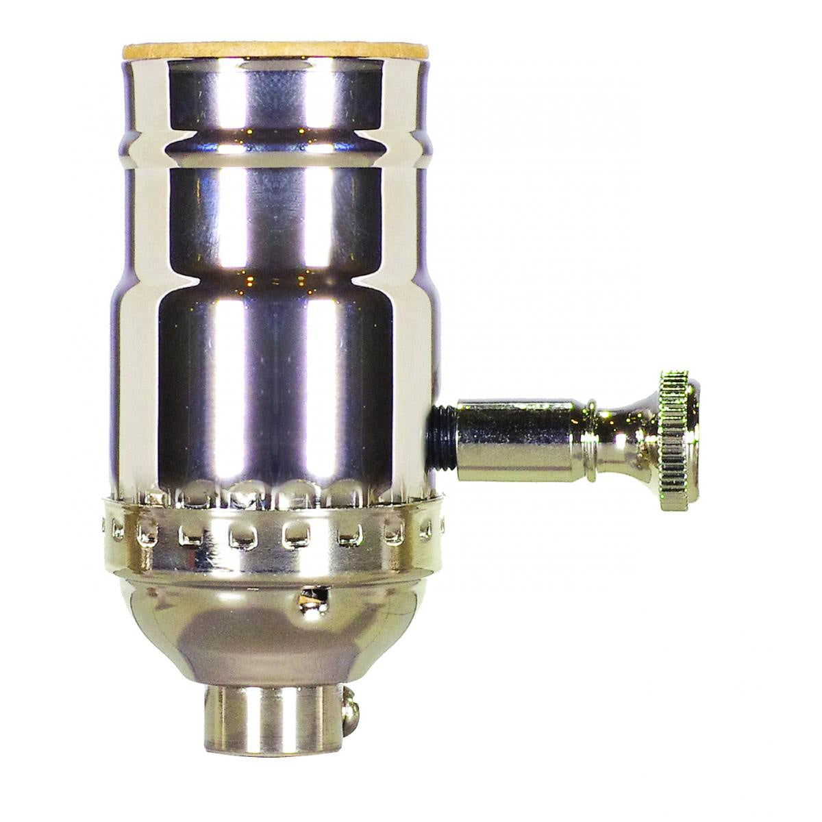 Full Range Turn Knob Dimmer Socket in Polished Nickel