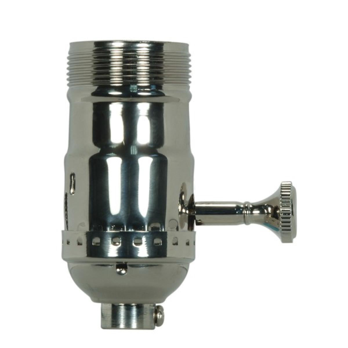 Full Range Turn Knob Dimmer Socket in Polished Nickel