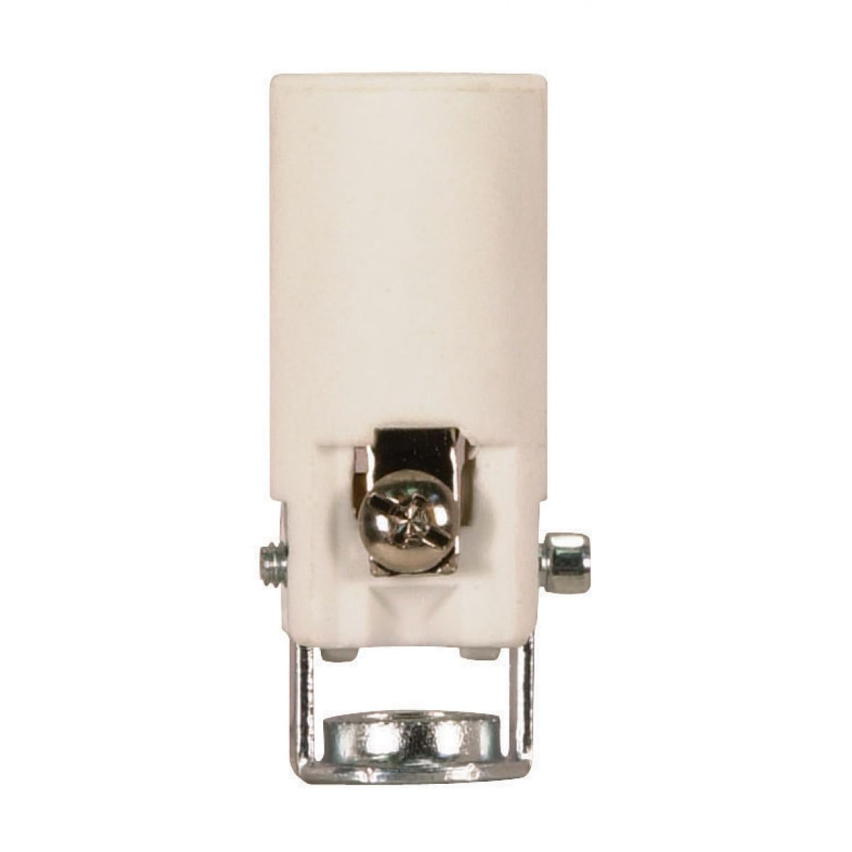 (4-Pack) Candelabra - Porcelain Sockets W/Paper Liner in White