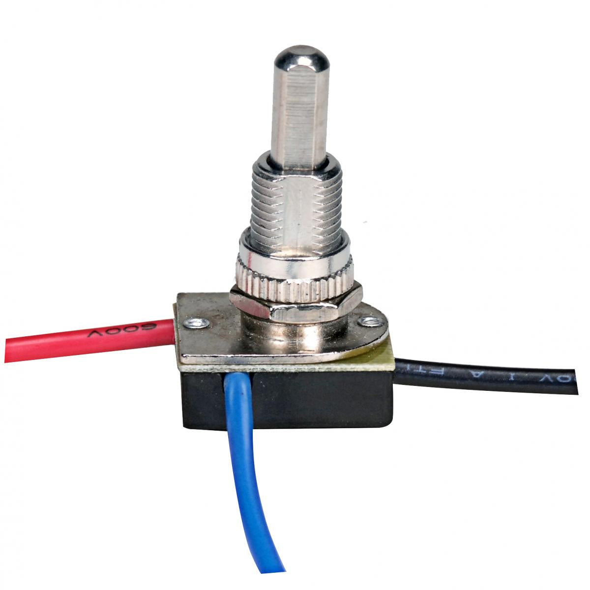 3-Way Metal Push Switch in Nickel Plated