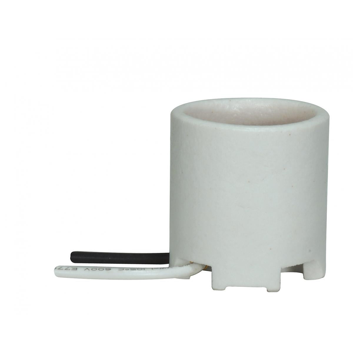 (4-Pack) Keyless Porcelain Socket in White