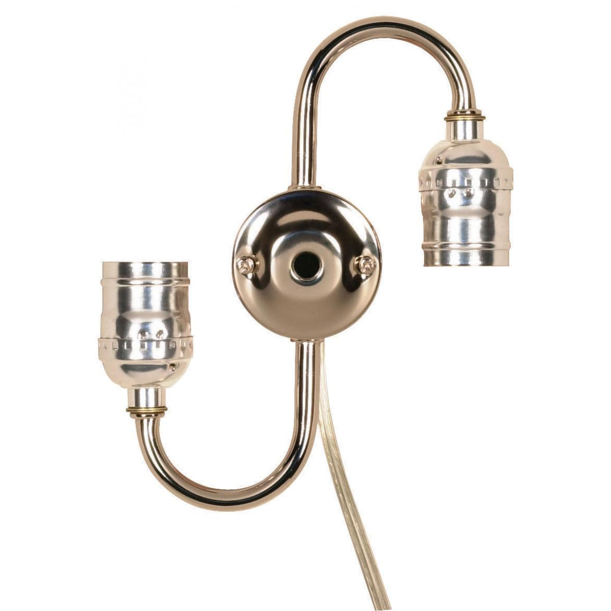 Satco - 80-1272 - Twin Keyless Steel "S" Cluster - Nickel