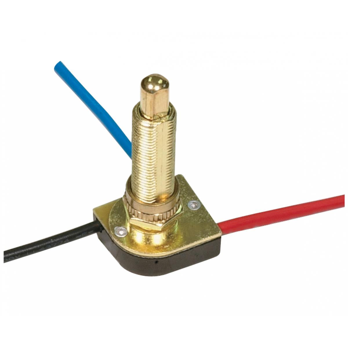 3-Way Metal Push Switch in Brass Plated