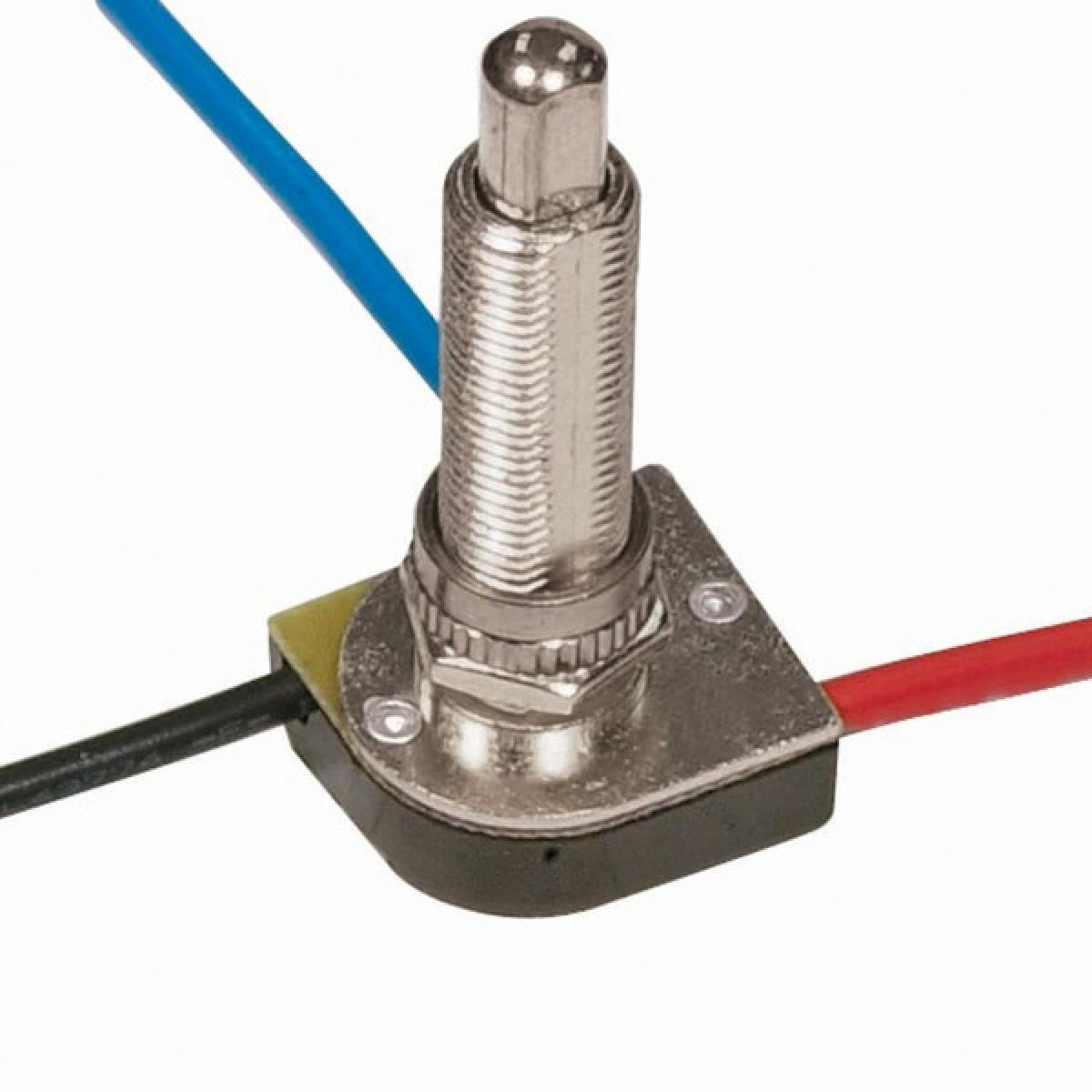 3-Way Metal Push Switch in Nickel Plated