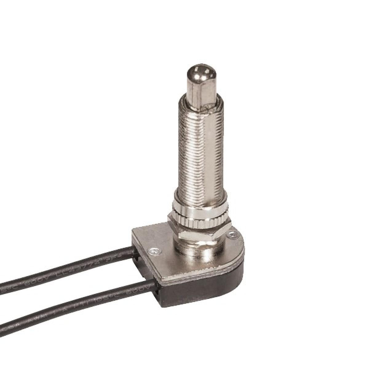 On-Off Metal Push Switch in Nickel Plated