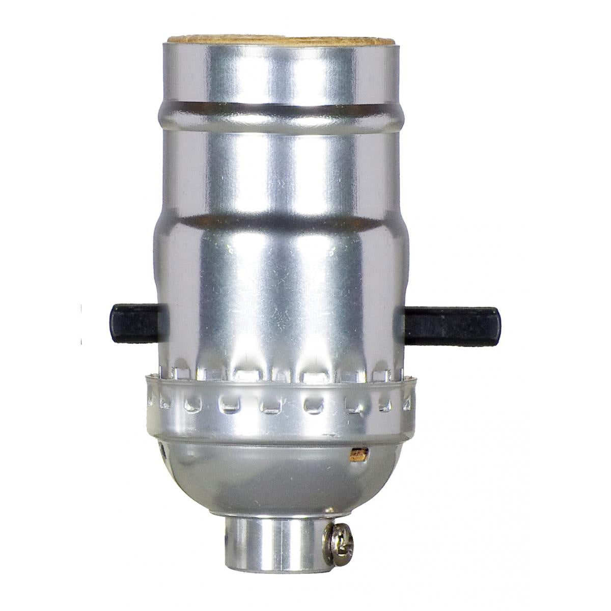 (4-Pack) On-Off Push Thru Socket in Nickel