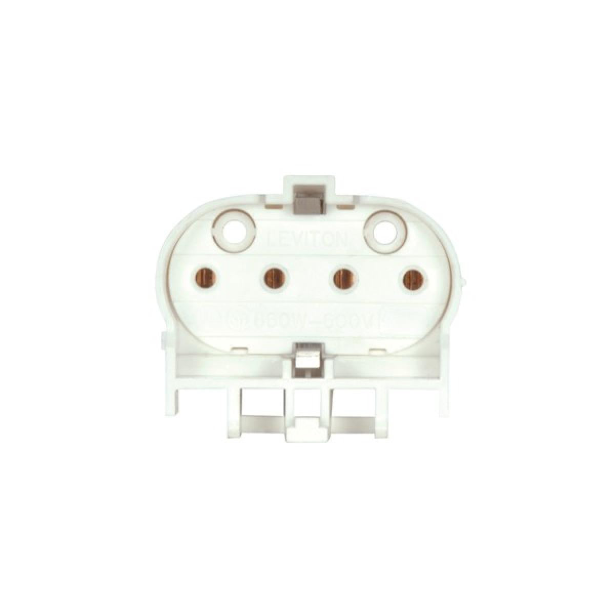 (4-Pack) Snap-In Mounting Multiple Bottom Push-In Wiring Ports Metal-Spring Lamp Retainer Clip in Not Specified