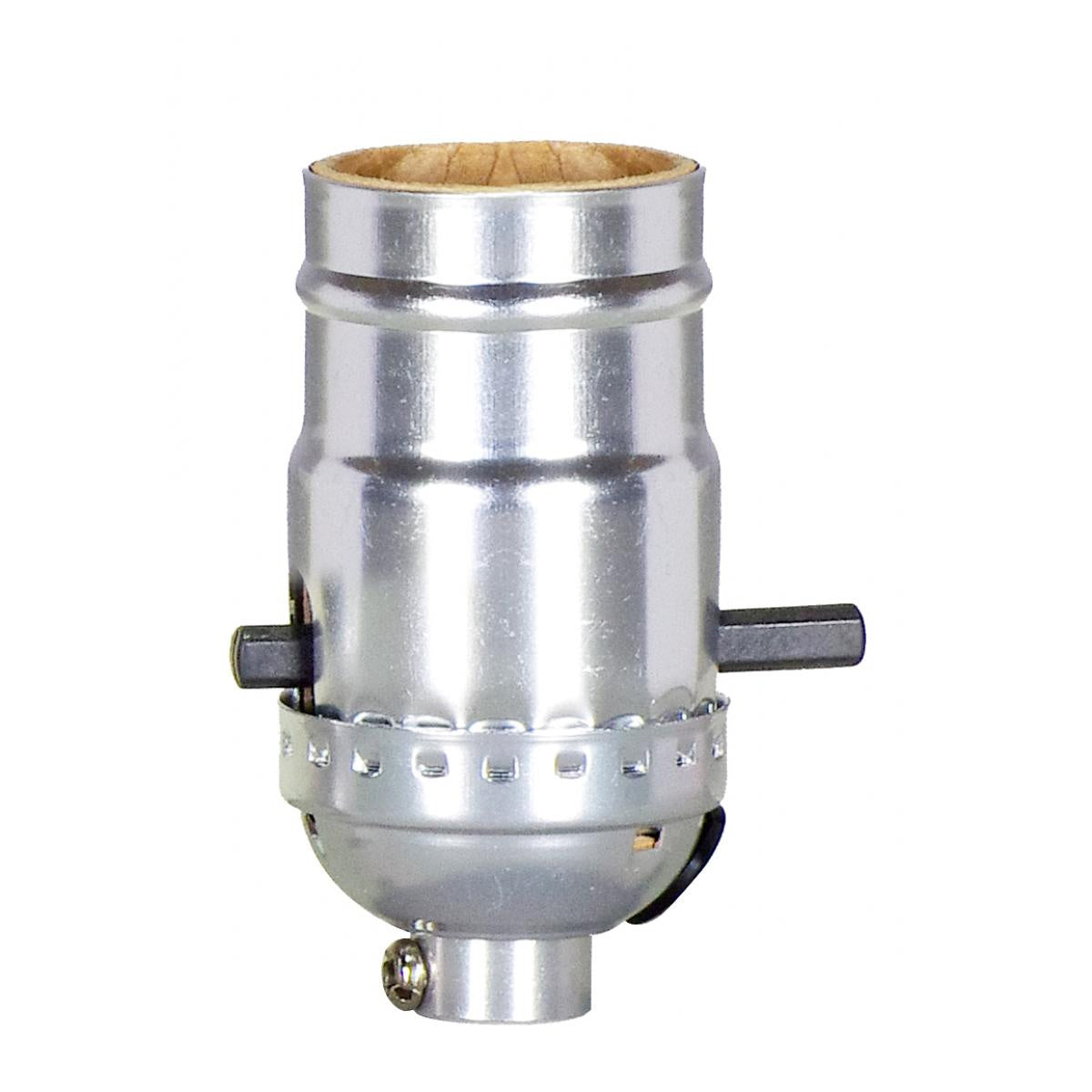 (4-Pack) On-Off Push Thru Socket in Nickel