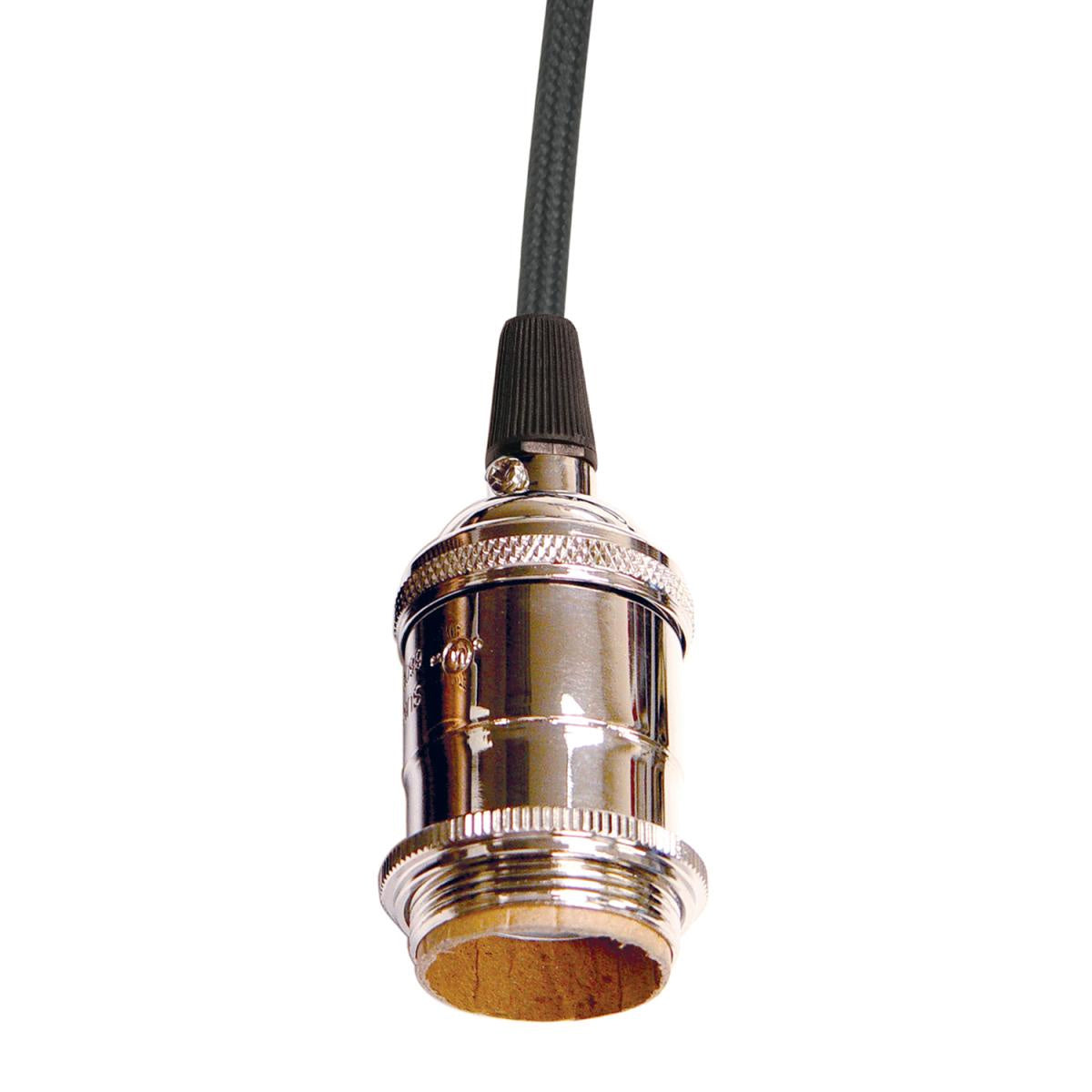 Lampholder in Polished Nickel / Glass