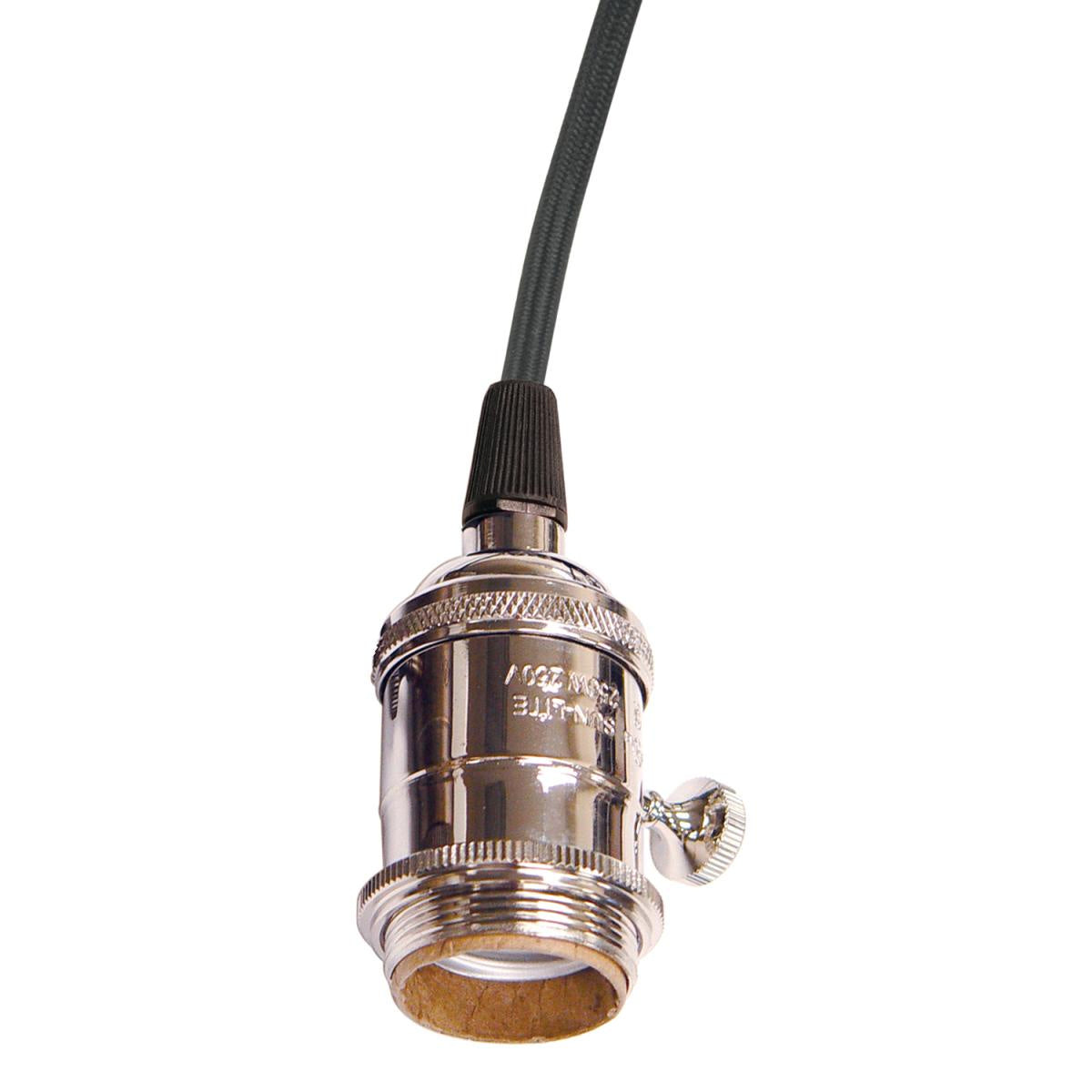 Lampholder in Polished Nickel / Glass