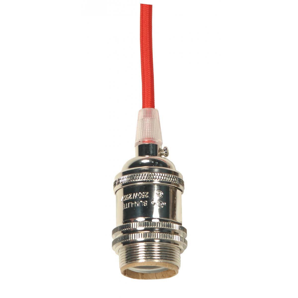 Lampholder in Polished Nickel / Glass