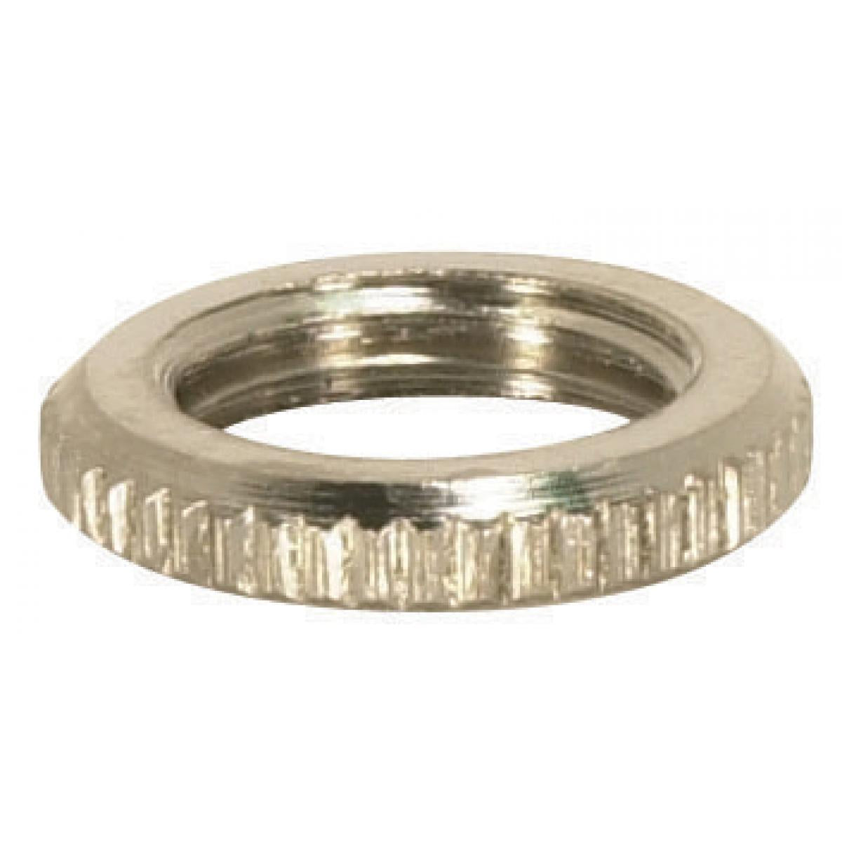 (4-Pack) Knurled Locknut in Nickel Plated