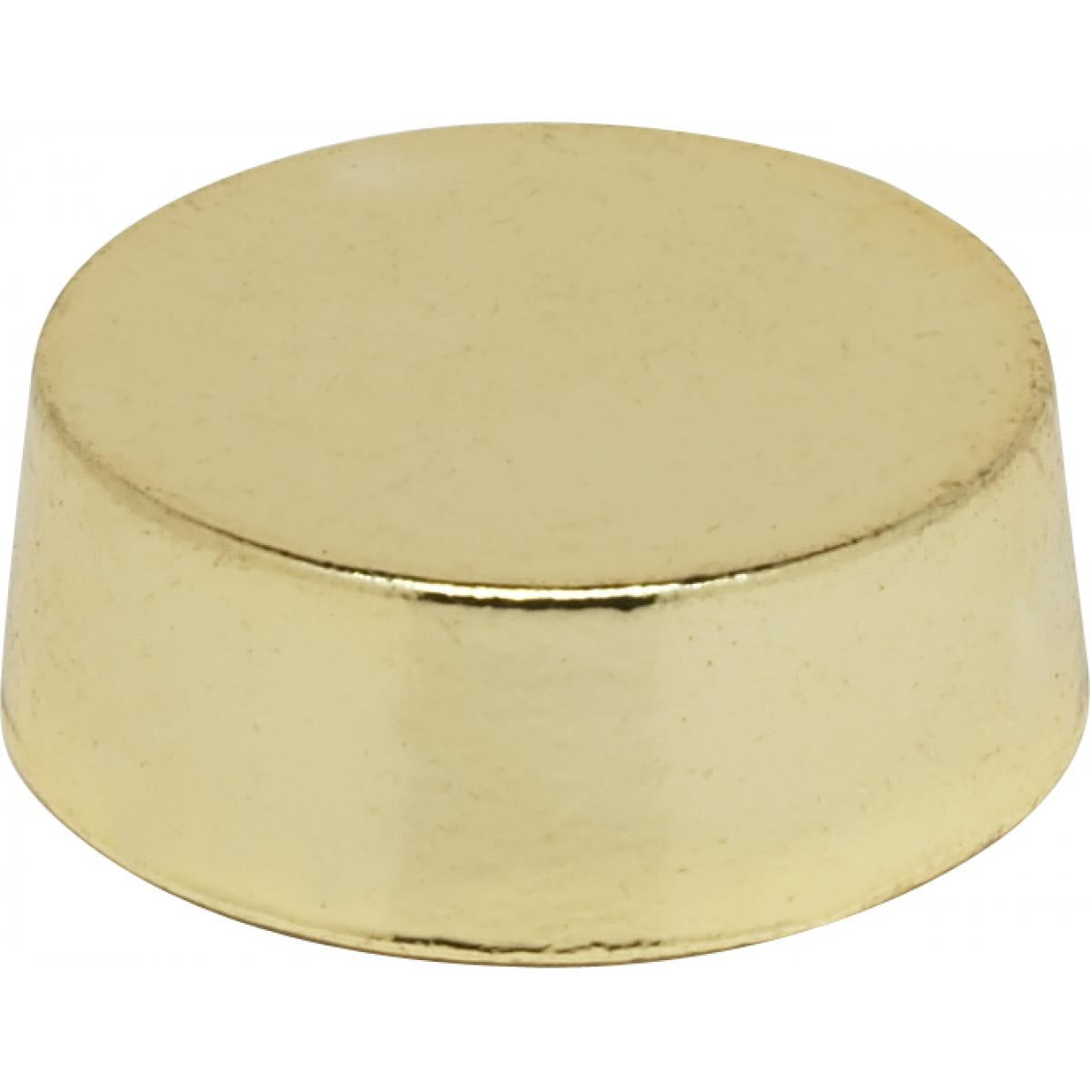 (4-Pack) 1" Plain Knob in Polished Brass
