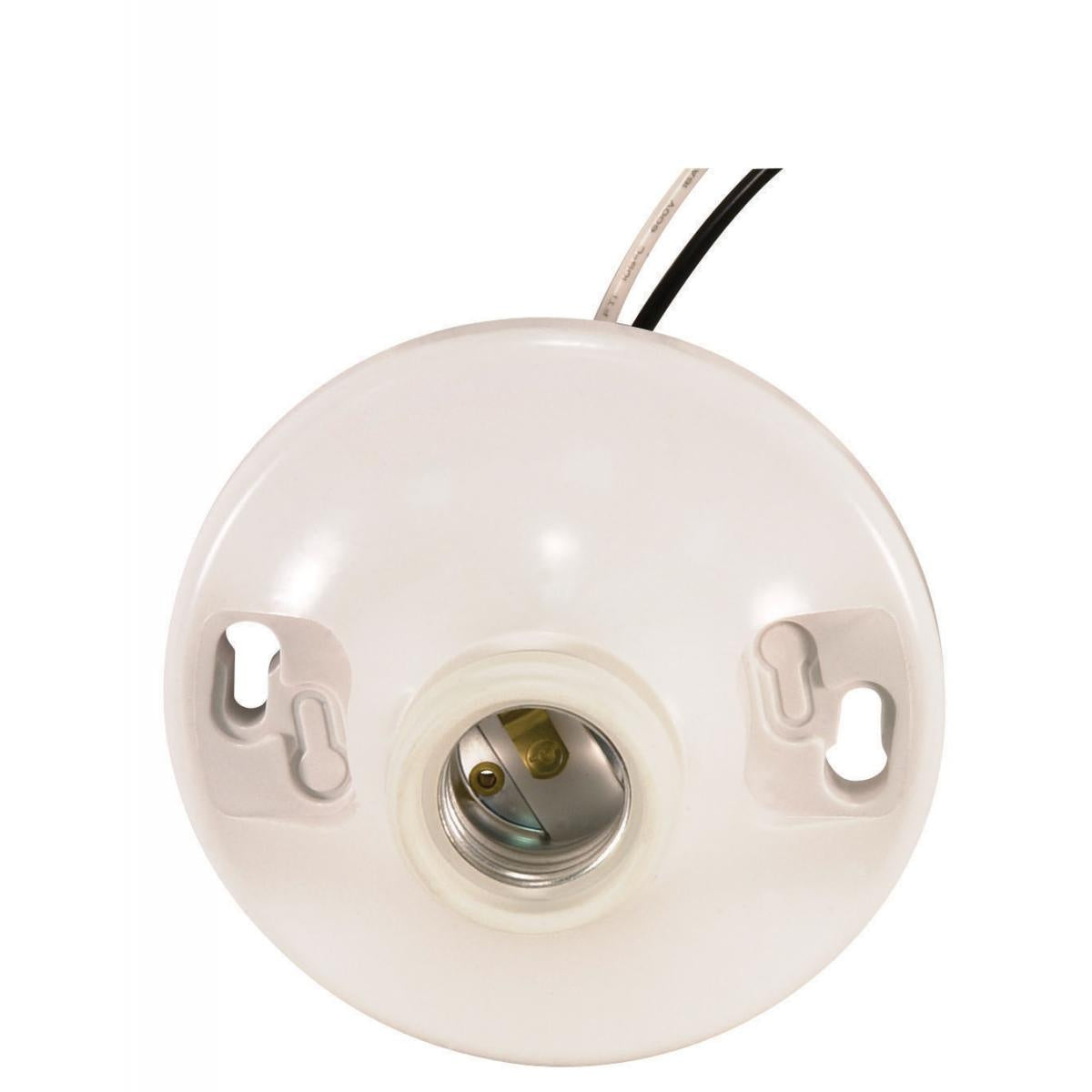 Satco - 90-1503 - On-Off Pull Chain Ceiling Receptacle - White