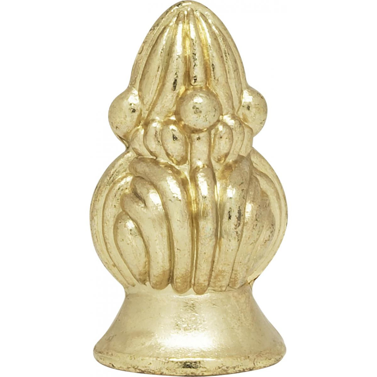 (4-Pack) Finial in Polished Brass