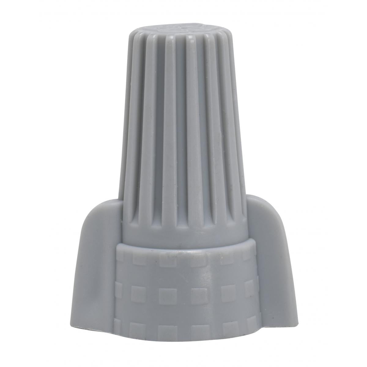 (4-Pack) Wing Nut Wire Connector With Spring Inserts in Gray