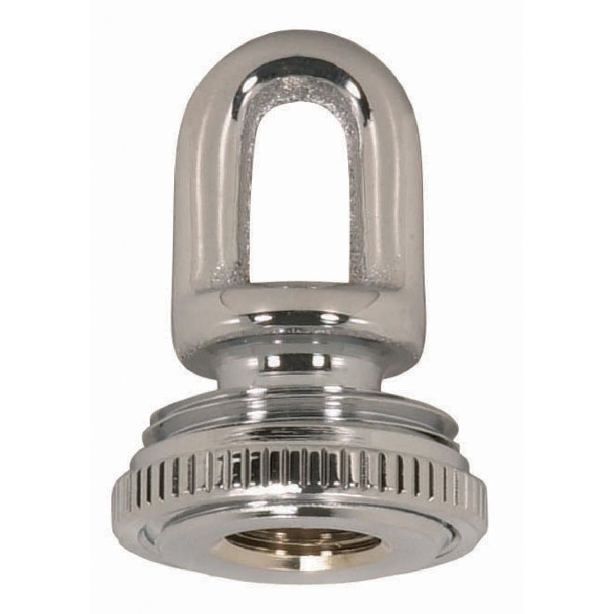 1/4 Ip Matching Screw Collar Loop With Ring in Polished Chrome