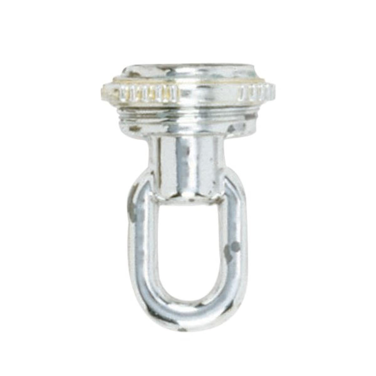 (4-Pack) Screw Collar Loop With Ring in Chrome
