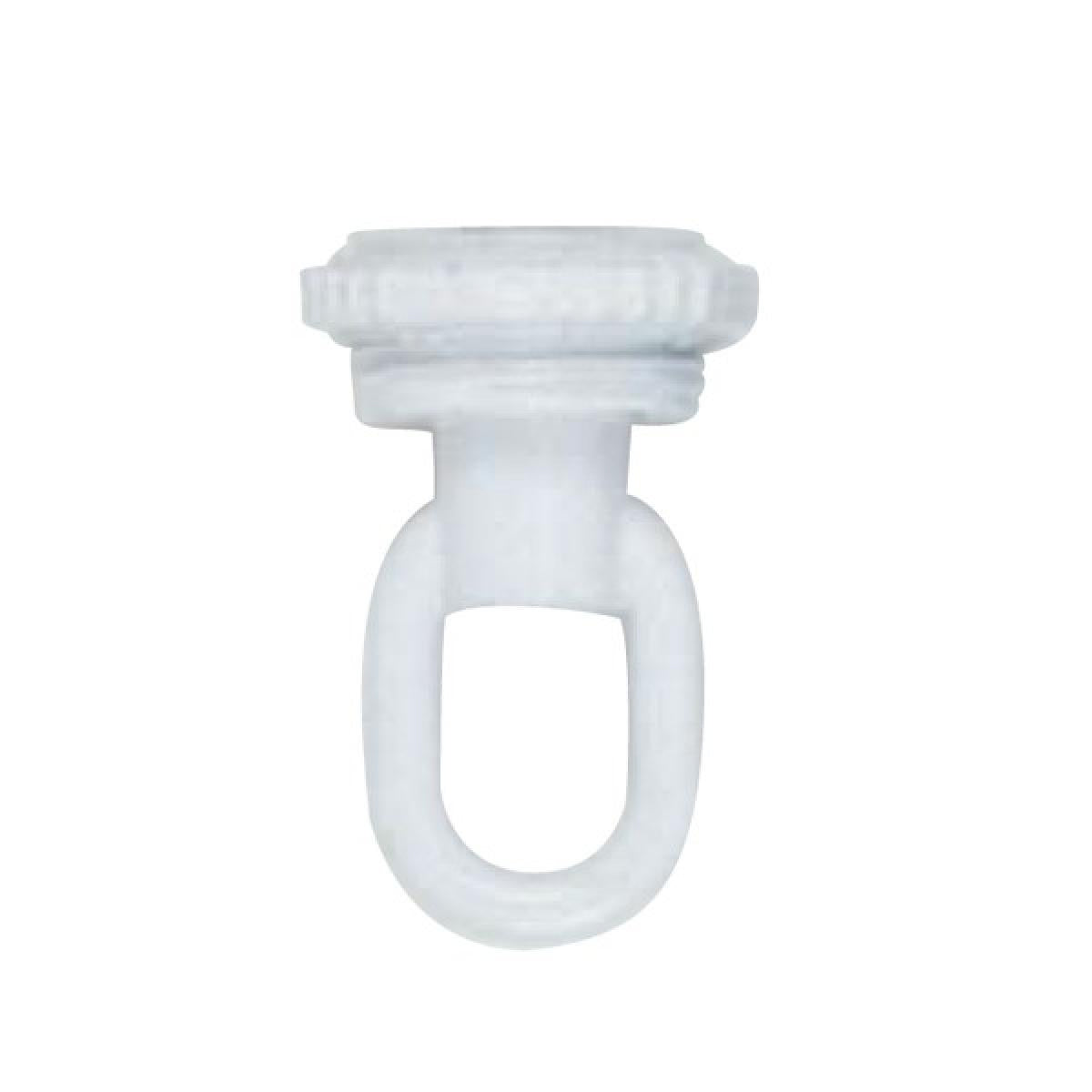 (4-Pack) 1/8 Ip Screw Collar Loop With Ring in White