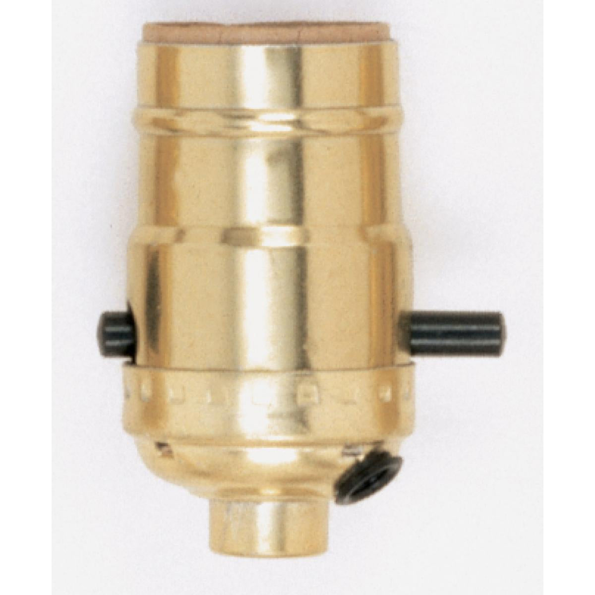 (4-Pack) On-Off Push Thru Socket in Brite Gilt