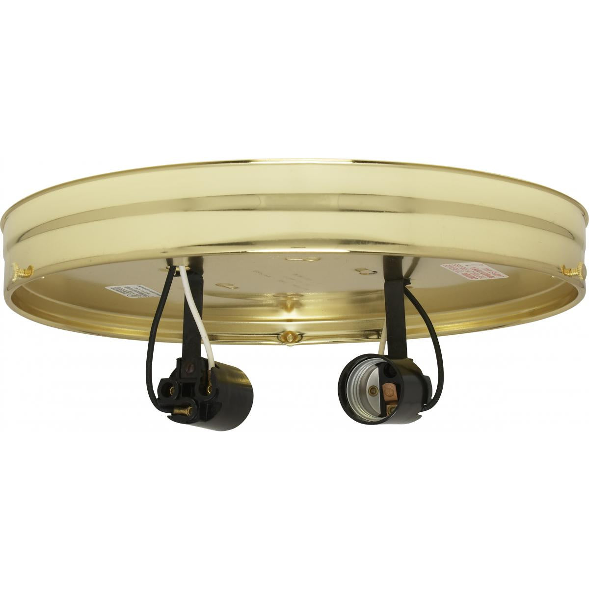 Satco - 90-766 - Two Light Ceiling Pan - Brass