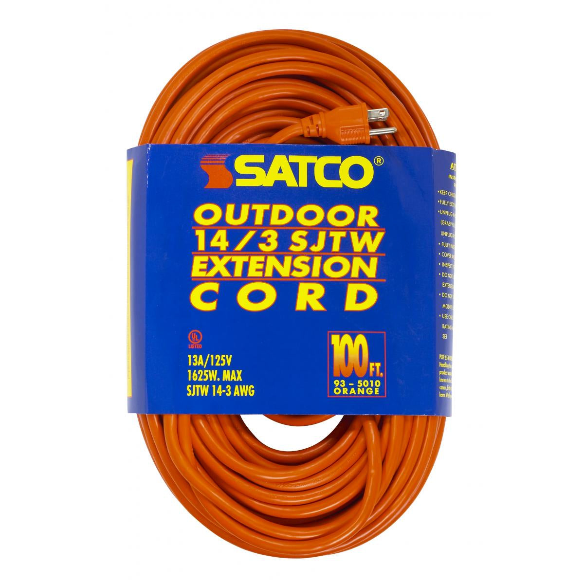 100'Heavy Duty Outdoor Extension Cord in Orange