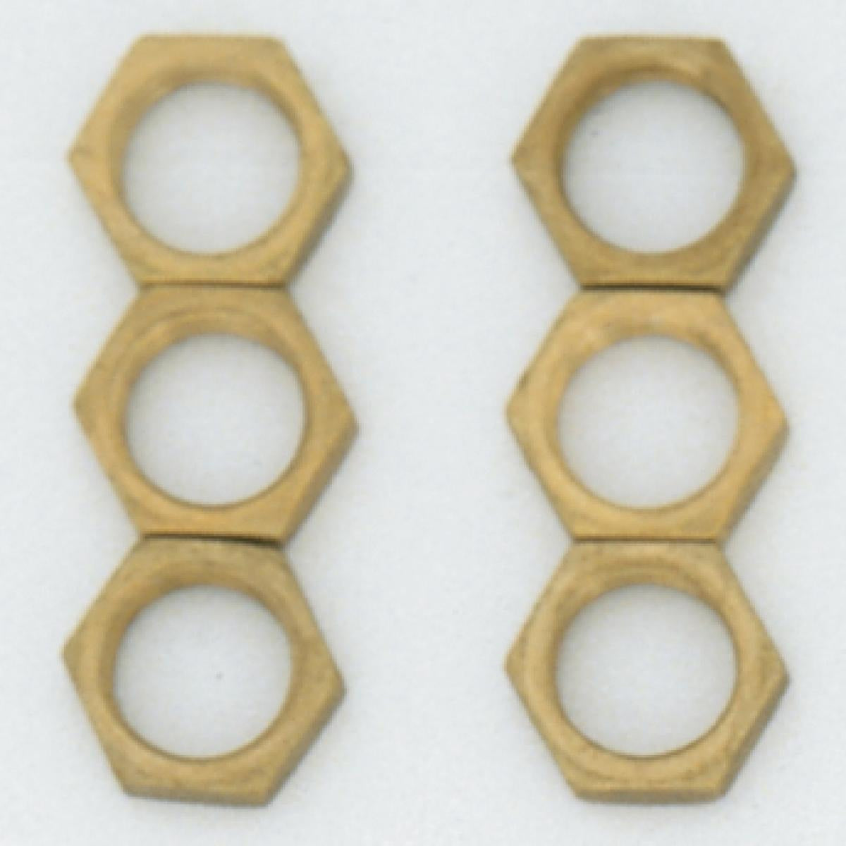 (4-Pack) Locknuts in Brass