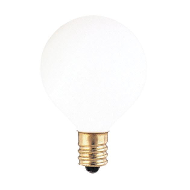 10W G12 Globe White E12 Candelabra 130V 300010 10G12WH