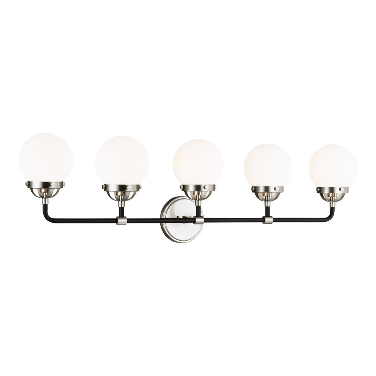 Cafe Five Light Wall / Bath in Brushed Nickel
