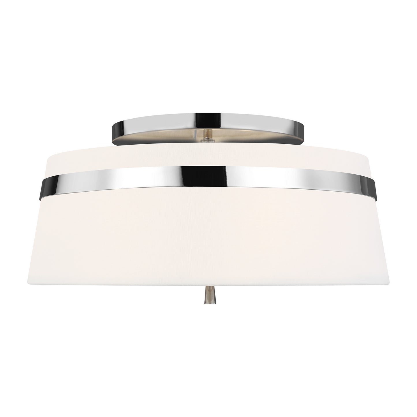 Cordtlandt Three Light Semi-Flush Mount in Polished Nickel