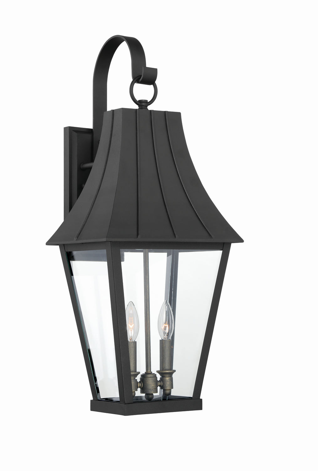 Chateau Grande Two Light Outdoor Lantern in Sand Coal w/Gold
