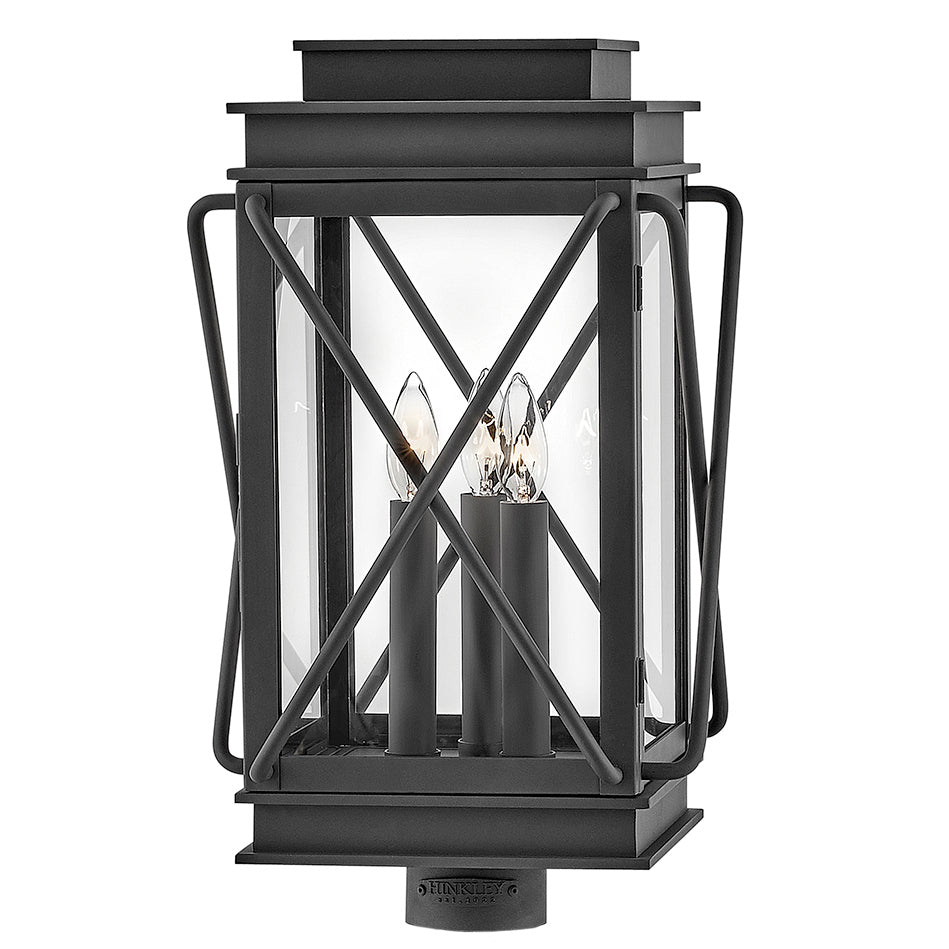 Montecito LED Post Top or Pier Mount Lantern in Museum Black