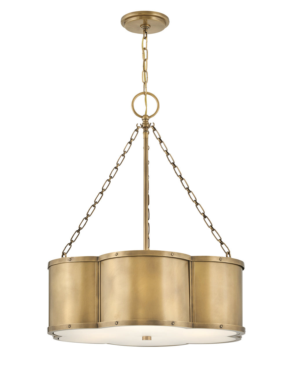 Chance LED Chandelier in Heritage Brass