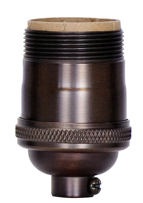 Short Keyless Socket in Dark Antique Brass
