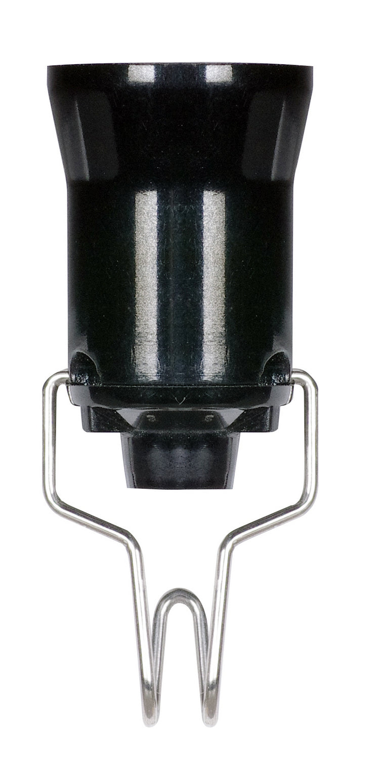 (4-Pack) Phenolic Candelabra Socket in Black